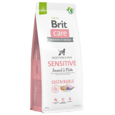 Brit Care Sustainable Sensitive Insect & Fish 12kg - All4Animals