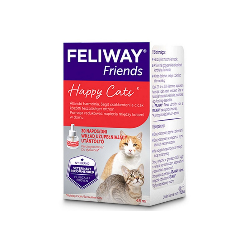Feliway Friends - kocie feromony Wkład uzupełniający 48ml (30 dni) - All4Animals