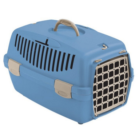 Stefanplast Transporter Gulliver 1 plastikowe drzwi niebieski - All4Animals