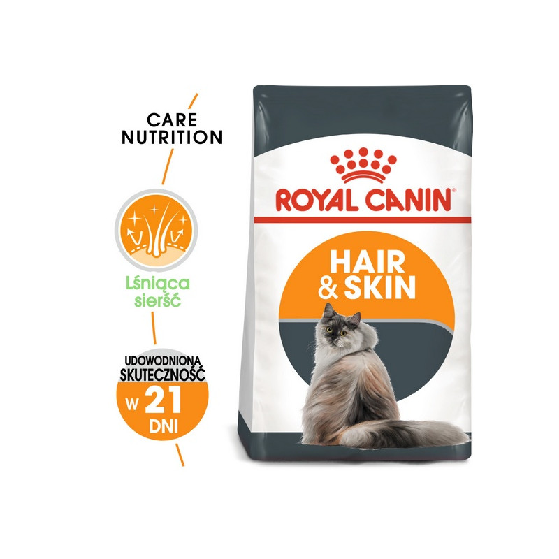 Royal Canin Hair&Skin Care karma sucha dla kotów dorosłych, lśniąca sierść i zdrowa skóra 2kg - All4Animals