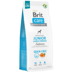 Brit Care Grain Free Junior Large Breed Salmon 12kg - All4Animals