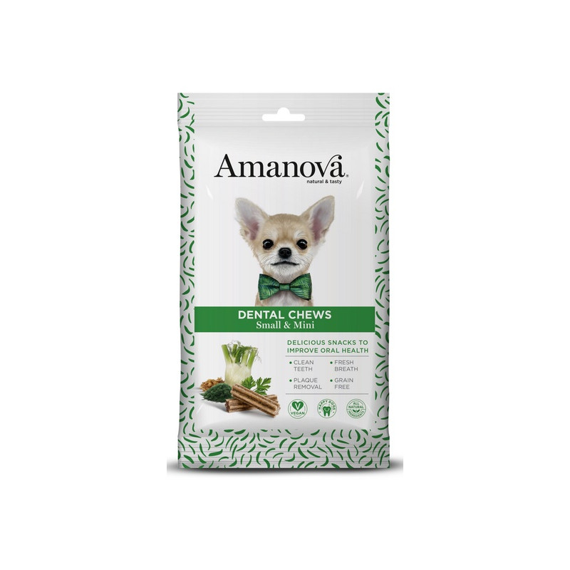 Amanova Dog Dental Chews Small & Mini 110g - All4Animals