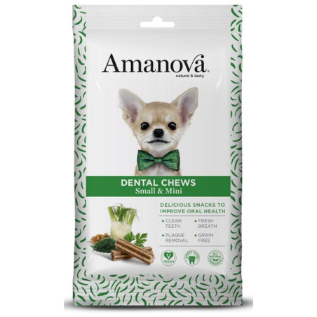 Amanova Dog Dental Chews Small & Mini 110g - All4Animals