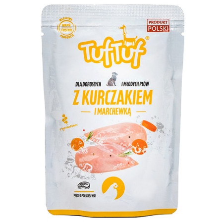 TUF TUF Kurczak z marchewką dla psa saszetka 500g - All4Animals
