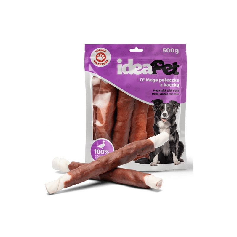 IdeaPet Mega pałeczka z kaczką 500g - All4Animals