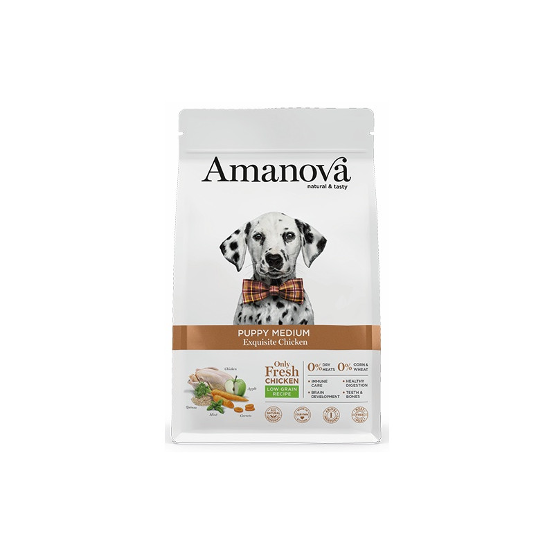 Amanova Dog Puppy Medium Exquisite Chicken - kurczak 12kg - All4Animals