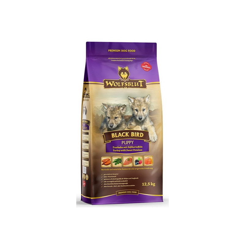 Wolfsblut Dog Black Bird Puppy - indyk i bataty 12,5kg - All4Animals
