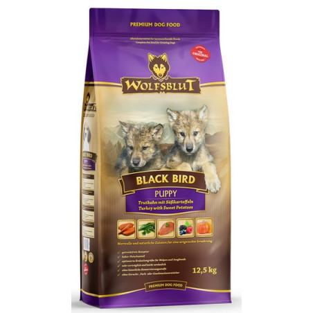 Wolfsblut Dog Black Bird Puppy - indyk i bataty 12,5kg - All4Animals