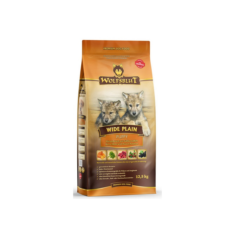 Wolfsblut Dog Wide Plain Puppy - konina i bataty 12,5kg - All4Animals