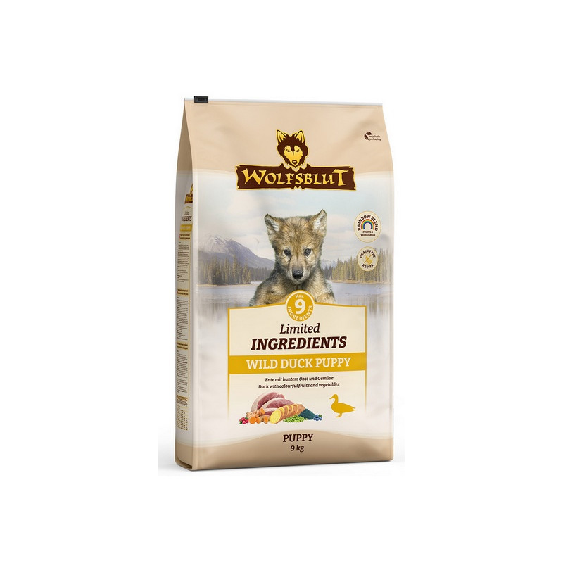 Wolfsblut Dog Limited Ingredients Wild Duck Puppy - kaczka i bataty 9kg - All4Animals