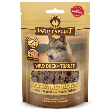 Wolfsblut Dog Training Treats Wild Duck & Turkey 70g - All4Animals