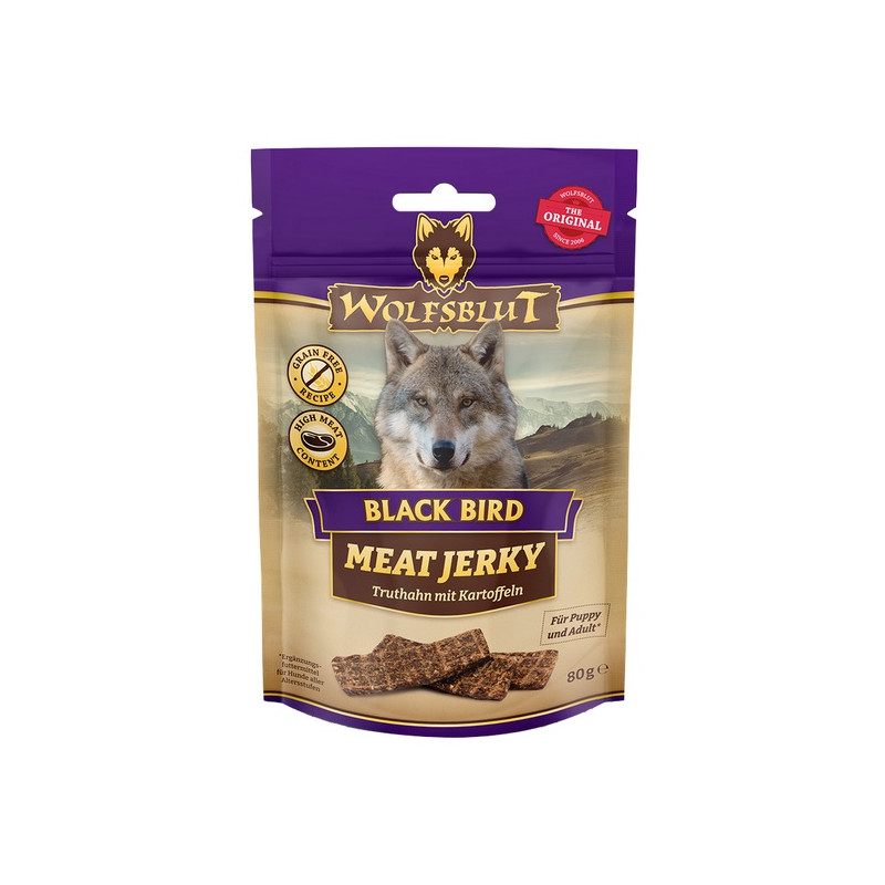 Wolfsblut Dog Meat Jerky Black Bird 80g - All4Animals