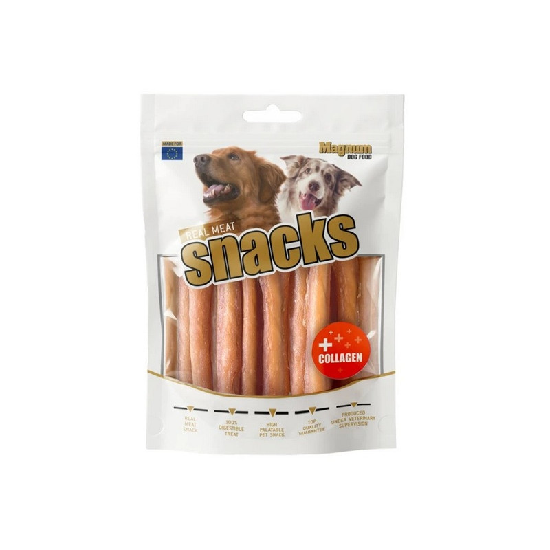 Magnum Patyczki ze skóry bydlęcej z kurczakiem i kolagenem 220g - All4Animals