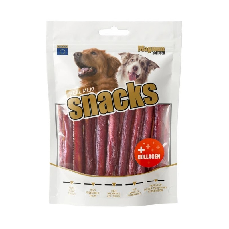 Magnum Patyczki ze skóry bydlęcej z kaczką i kolagenem 220g - All4Animals