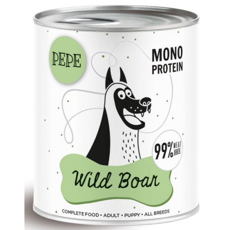 Paka Zwierzaka PEPE Wild Boar (dzik) puszka 800g - All4Animals