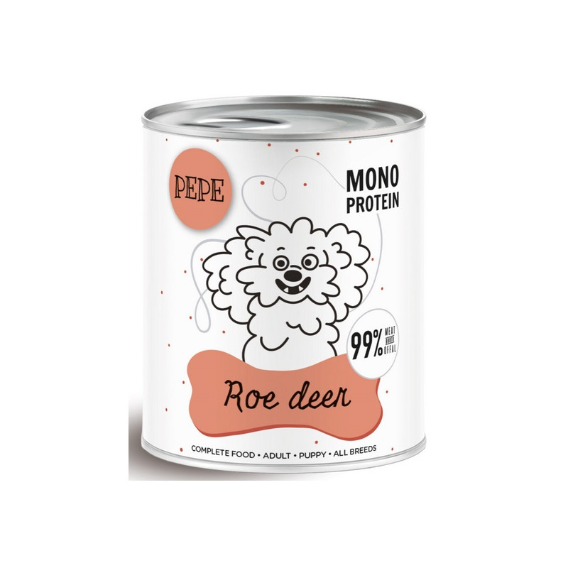 Paka Zwierzaka PEPE Roe Deer (sarna) puszka 800g - All4Animals