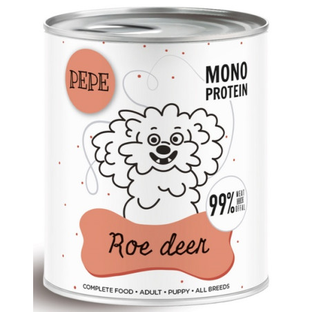 Paka Zwierzaka PEPE Roe Deer (sarna) puszka 800g - All4Animals