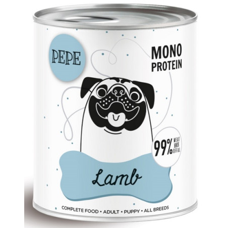 Paka Zwierzaka PEPE Lamb (jagnięcina) puszka 800g - All4Animals