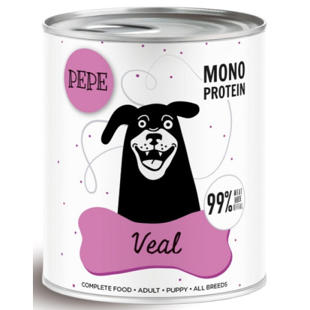 Paka Zwierzaka PEPE Veal (cielęcina) puszka 800g - All4Animals