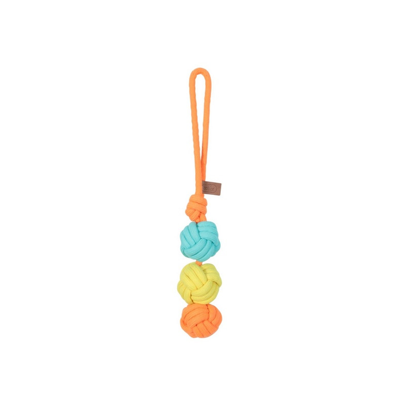 Zolux Zabawka dla psa szarpak trzy piłki sznur Twist 42cm - All4Animals