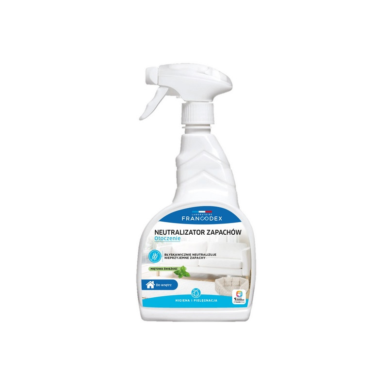 Francodex Neutralizator zapachu dla psa i kota do wnętrz spray 750ml - All4Animals