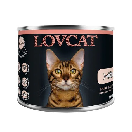 Lovcat Pure Salmon puszka 190g - All4Animals