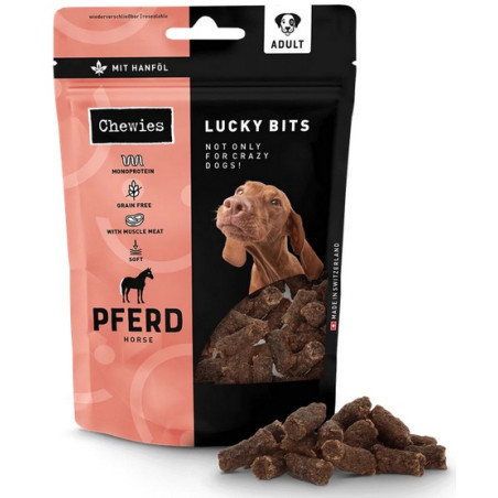Chewies Lucky Bits Adult Konina 80g - All4Animals