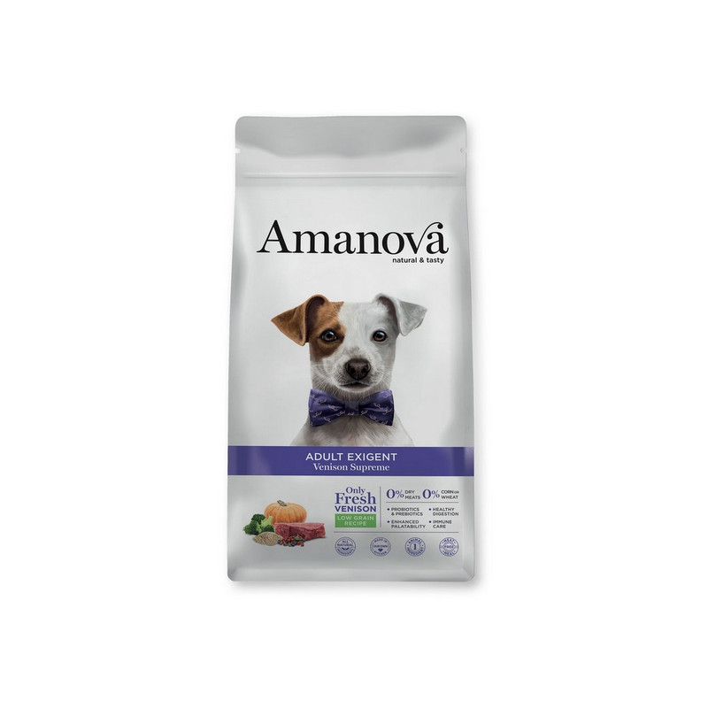 Amanova Dog Adult Exigent Venison - dziczyzna 2kg - All4Animals