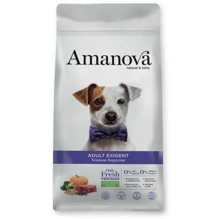 Amanova Dog Adult Exigent Venison - dziczyzna 2kg - All4Animals