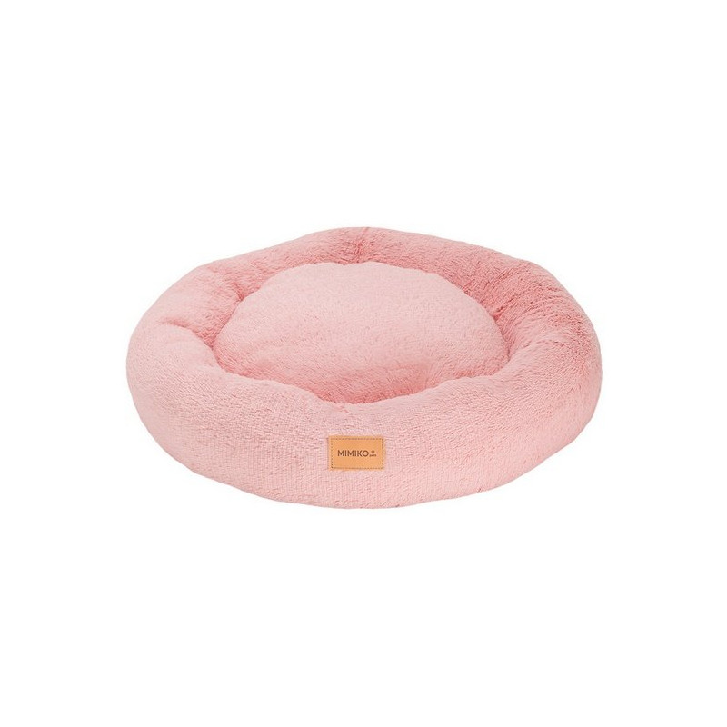 MIMIKO Pets Legowisko Shaggy okrągłe M 45cm różowe - All4Animals