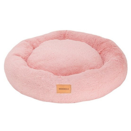 MIMIKO Pets Legowisko Shaggy okrągłe M 45cm różowe - All4Animals