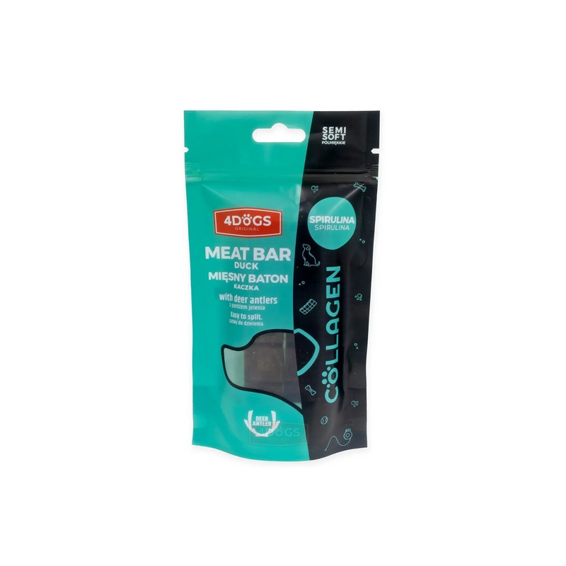 4DOGS Batony Semi-Soft Spirulina i poroże 2szt - All4Animals