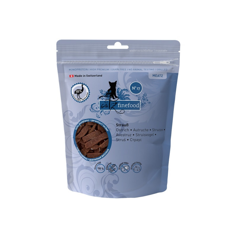 Catz Finefood Meatz N.17 Struś 45g - All4Animals