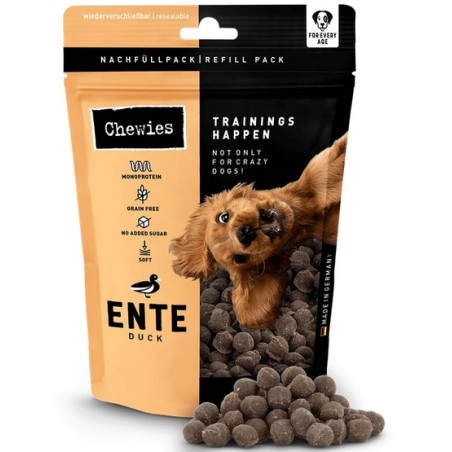 Chewies Trainings-Happen Kaczka monobiałkowe, bezzbożowe wiaderko 175g - All4Animals