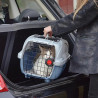 Ferplast Atlas Deluxe 20 Open - transporter z otwieranym sufitem srebrno-niebieski - All4Animals