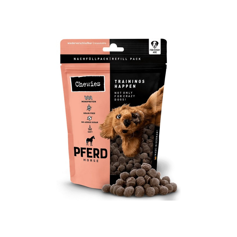 Chewies Trainings-Happen Konina monobiałkowe, bezzbożowe 175g - All4Animals