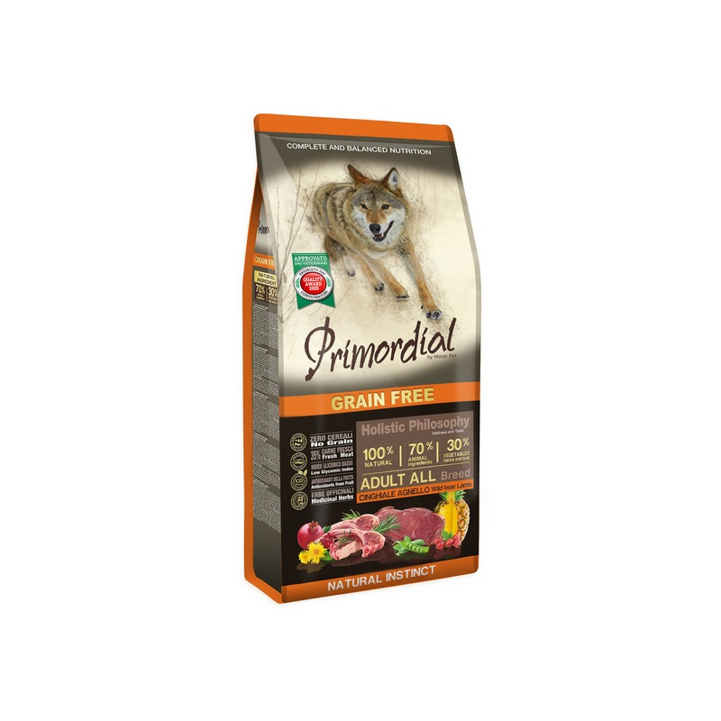 Primordial Dog Grain Free Adult Wild Boar & Lamb 12kg - All4Animals