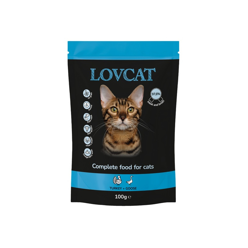 Lovcat Best Turkey & Goose saszetka 100g - All4Animals