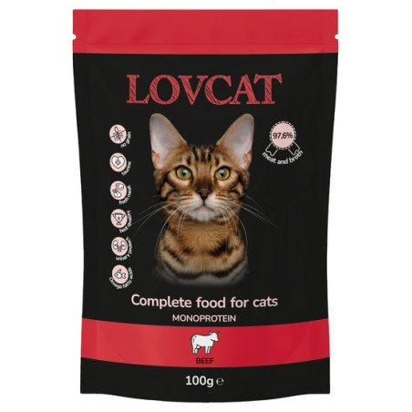 Lovcat Pure Beef saszetka 100g - All4Animals