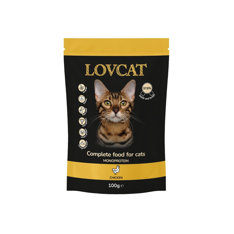 Lovcat Pure Chicken saszetka 100g - All4Animals