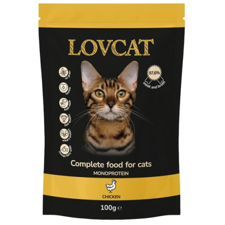 Lovcat Pure Chicken saszetka 100g - All4Animals