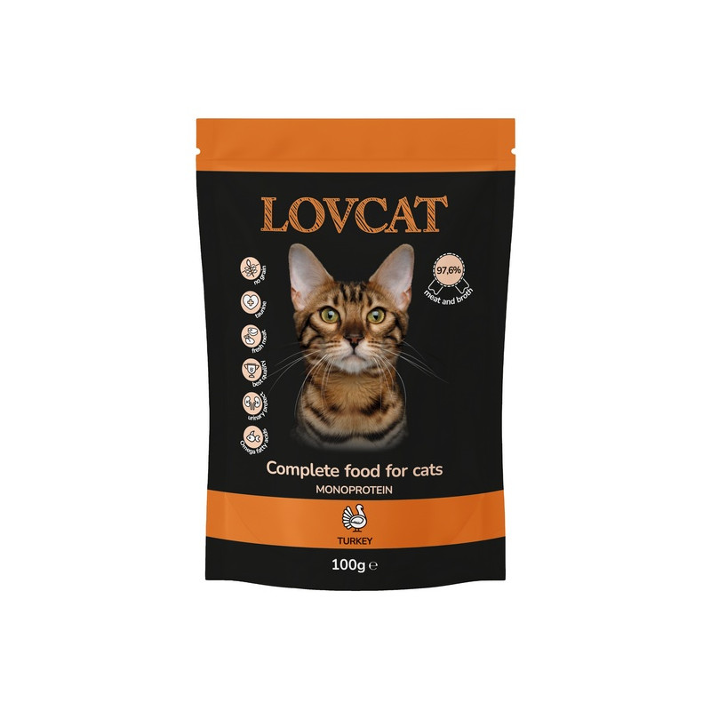 Lovcat Pure Turkey saszetka 100g - All4Animals