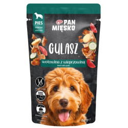 Pan Mięsko Karma mokra dla psa - Gulasz wołowina z wieprzowiną saszetka 150g - All4Animals