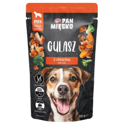 Pan Mięsko Karma mokra dla psa - Gulasz indyk z cielęciną saszetka 150g - All4Animals