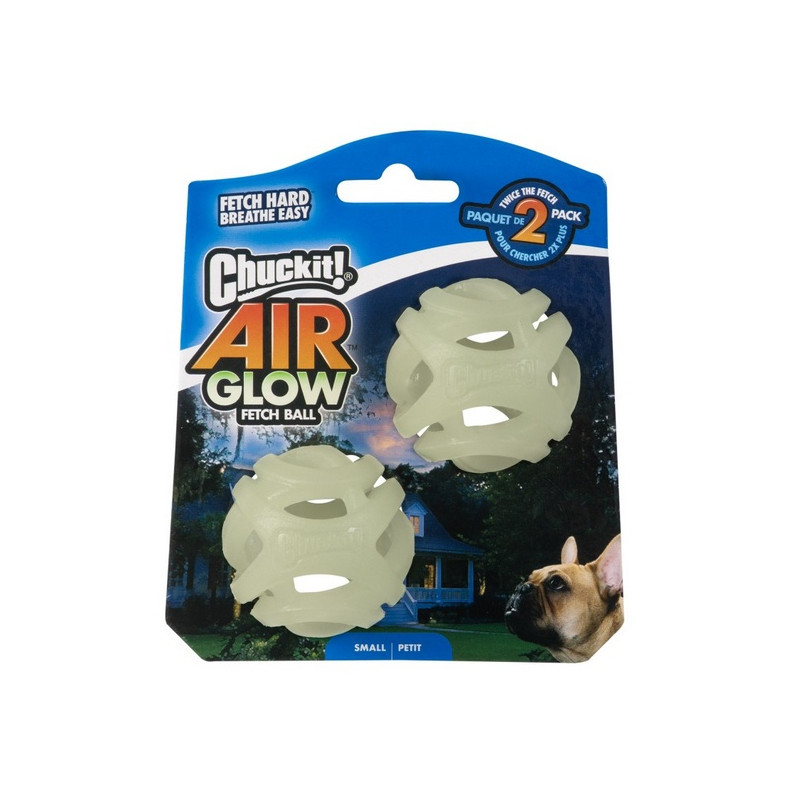 Chuckit! Max Glow Air Fetch Ball Small 2pak - All4Animals