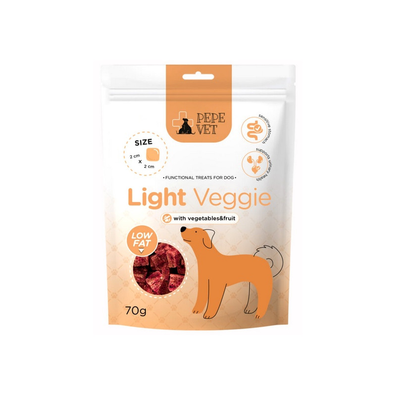Paka Zwierzaka PEPE VET Przysmak funkcjonalny Light Veggie 70g - All4Animals