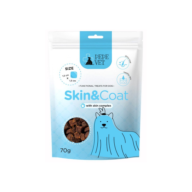 Paka Zwierzaka PEPE VET Przysmak funkcjonalny Skin & Coat 70g - All4Animals