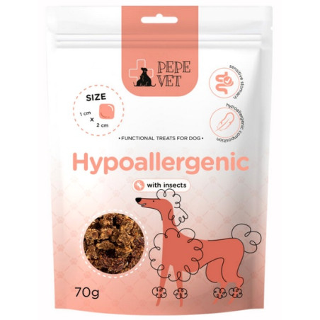 Paka Zwierzaka PEPE VET Przysmak funkcjonalny Hypoallergenic Insect 70g - All4Animals