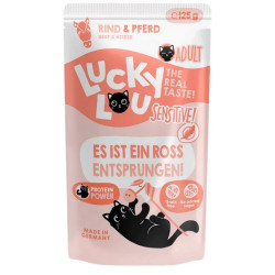 Lucky Lou Lifestage Sensitive Wołowina i konina saszetka 125g - All4Animals