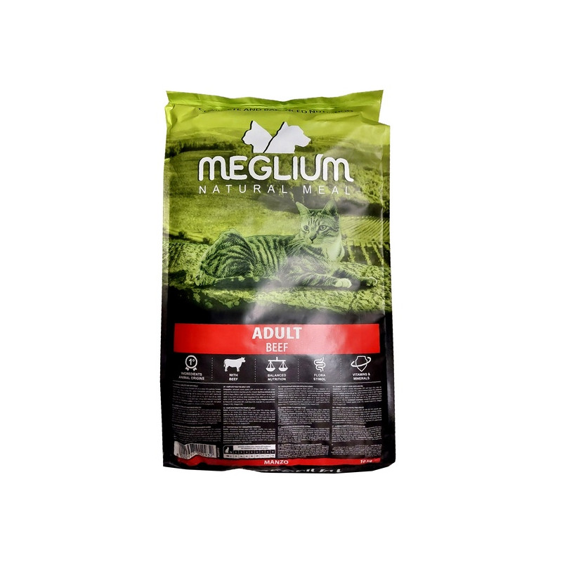 Meglium Cat Adult Beef 10kg - All4Animals